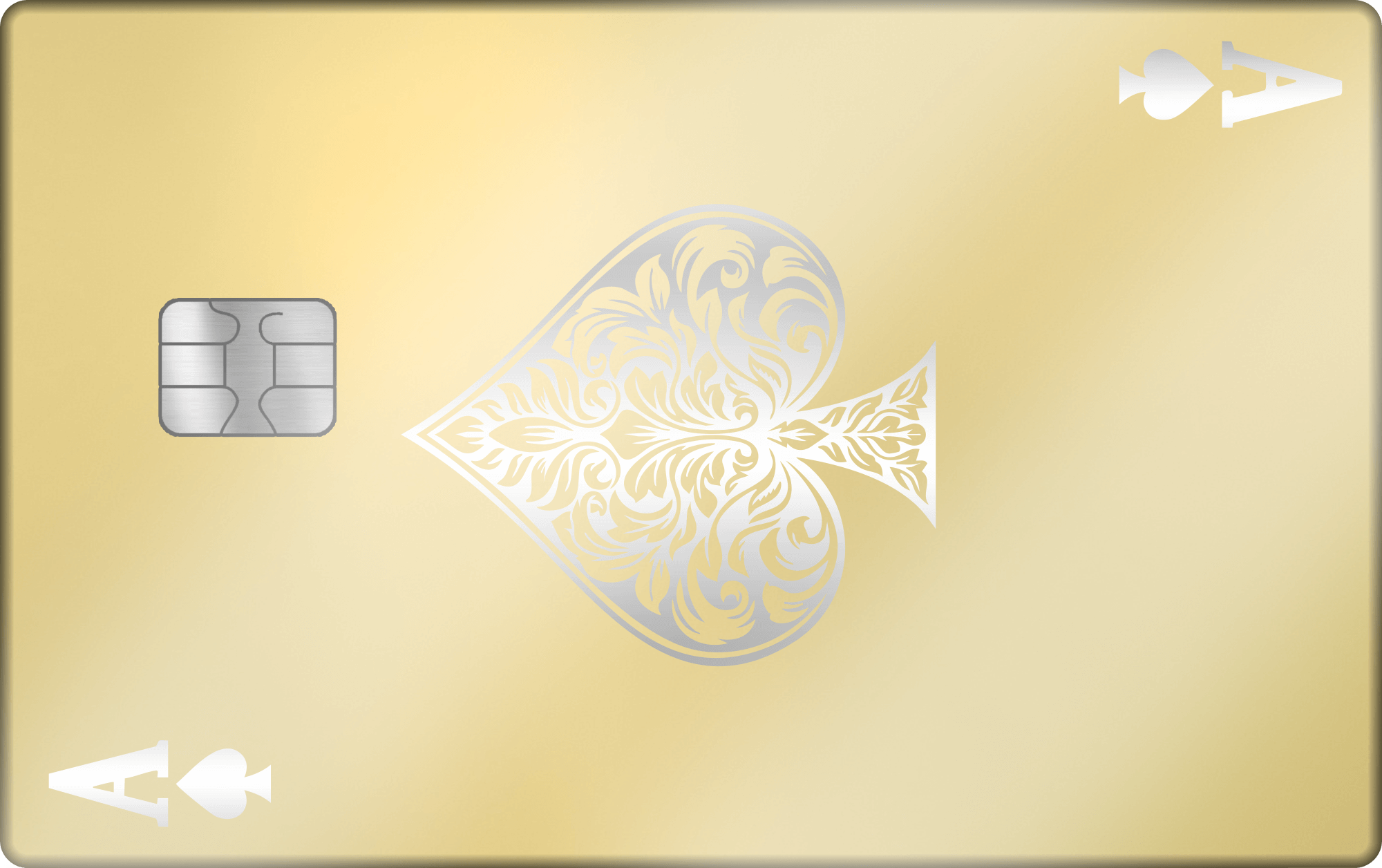 24K Mirror Gold Ace of Spades