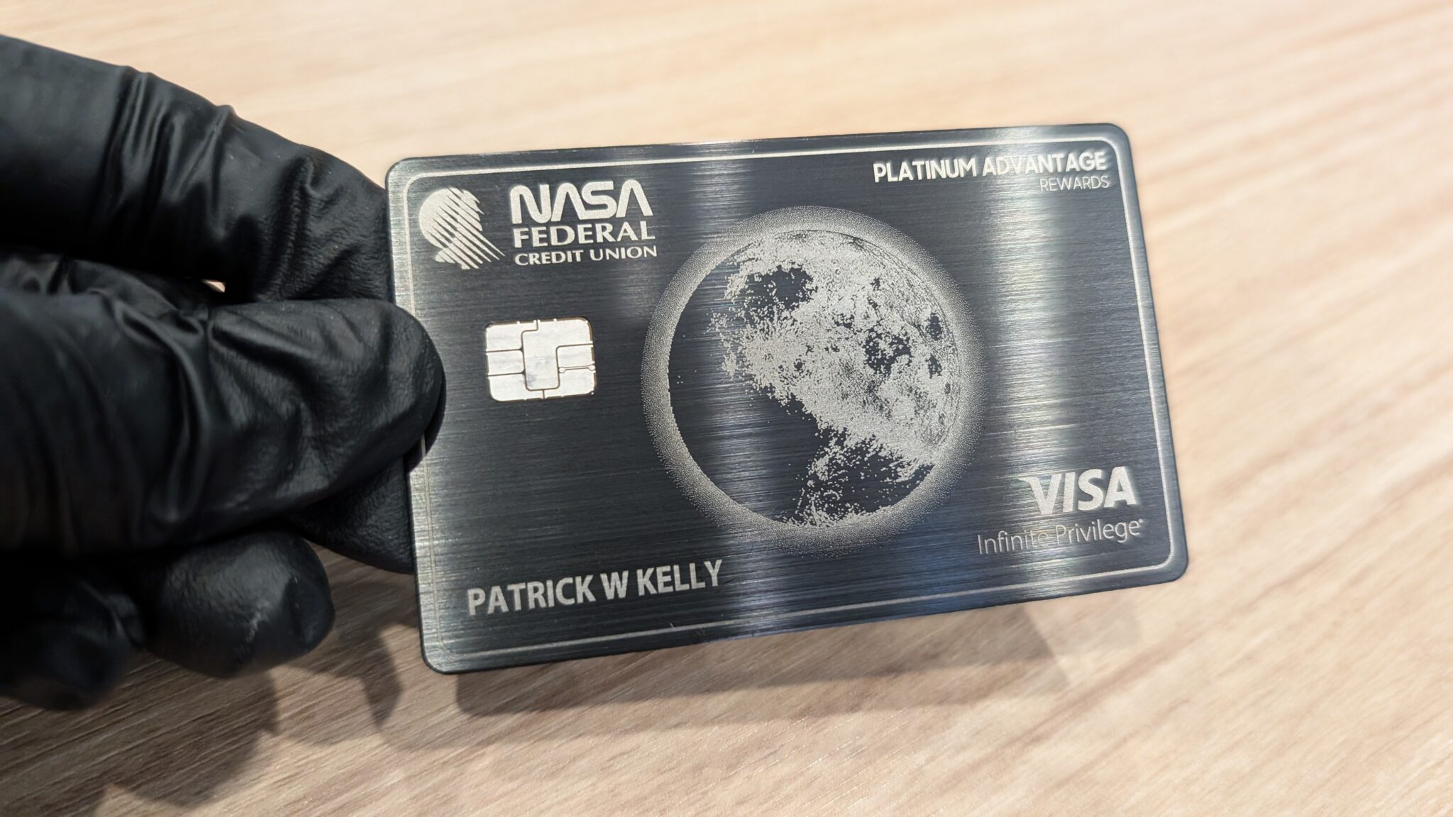 Custom Brushed Black Credit Card