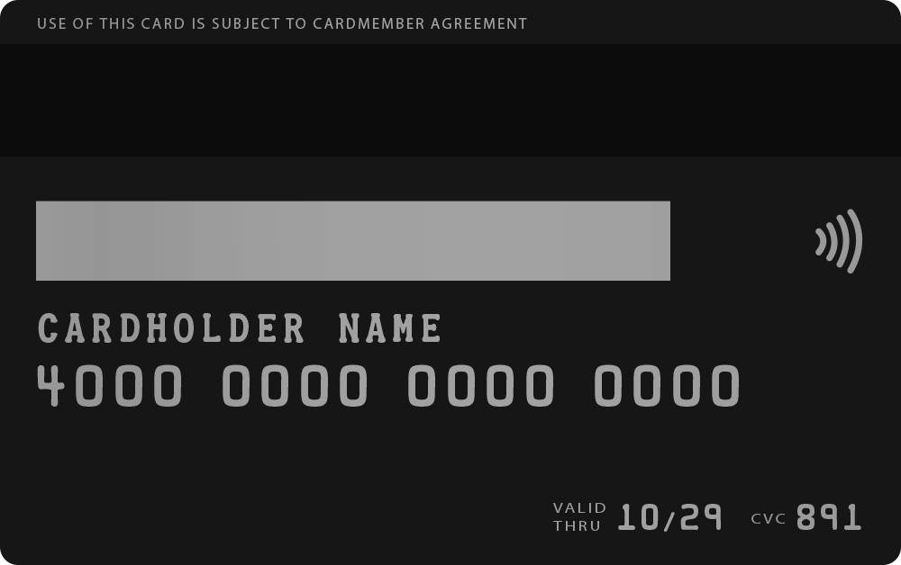Contactless Black Back